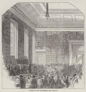 Inaugurazione della Biblioteca Pubblica di Manchester da English School